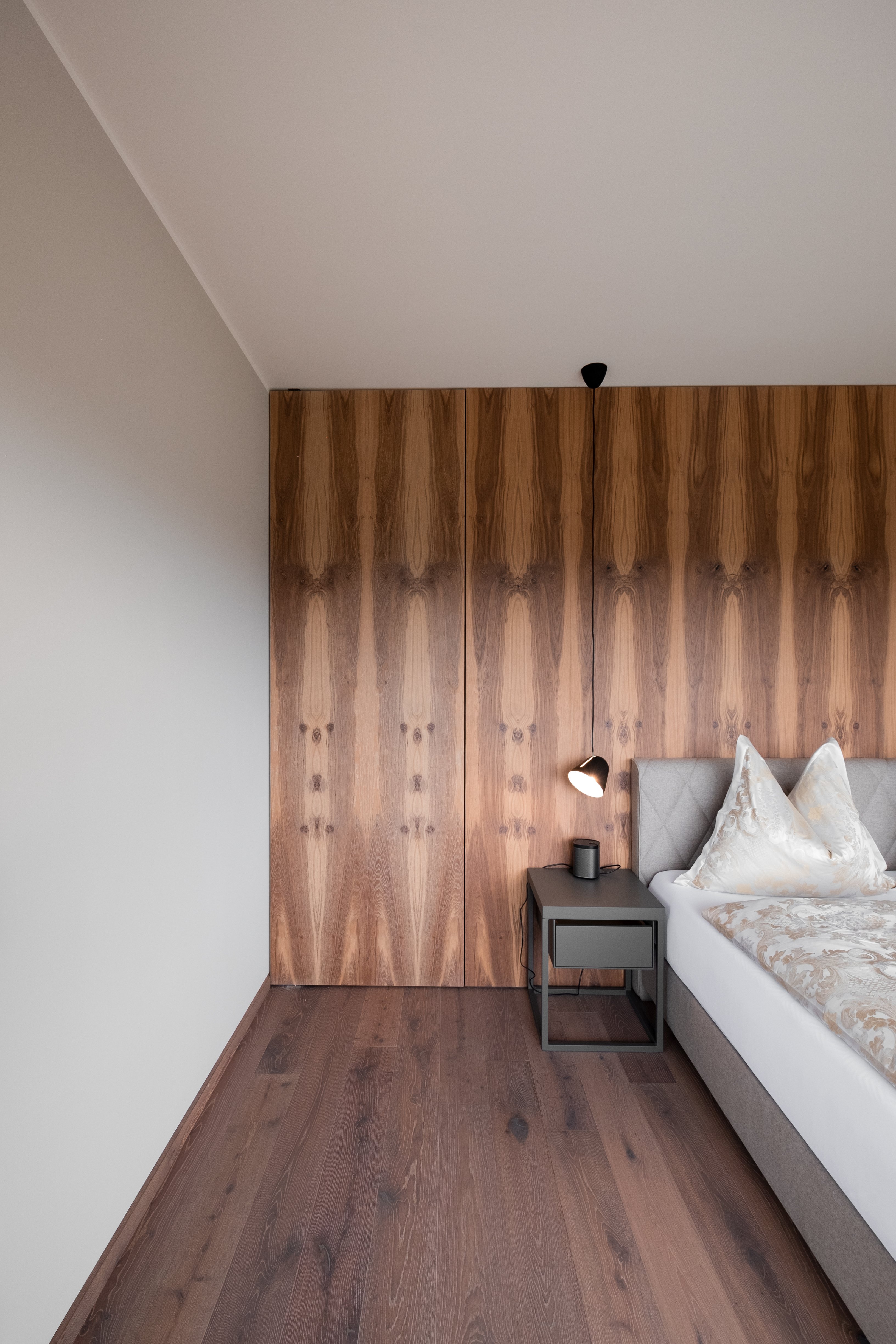 Hidden door with hidden pivot hinges by FritsJurgen - Manufacture by Breitenthaler. Photography by Elena Egger